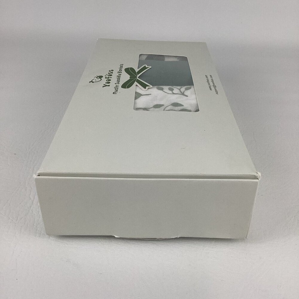 Yoofoss Muslin Swaddle Blankets Baby Gear Green Leaves Soft Breathable Bamboo - Picture 4 of 8